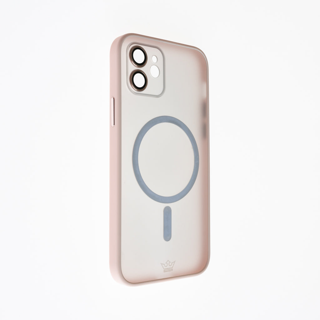 Estuche Vidrio Templado MagSafe para iPhone 12 - Color Rosado - IP12MAGV06