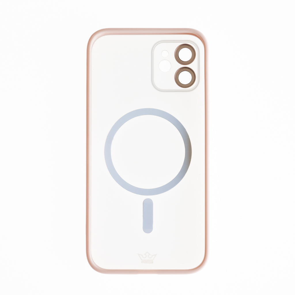 Estuche Vidrio Templado MagSafe para iPhone 12 - Color Rosado - IP12MAGV06