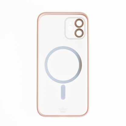Estuche Vidrio Templado MagSafe para iPhone 12 - Color Rosado - IP12MAGV06