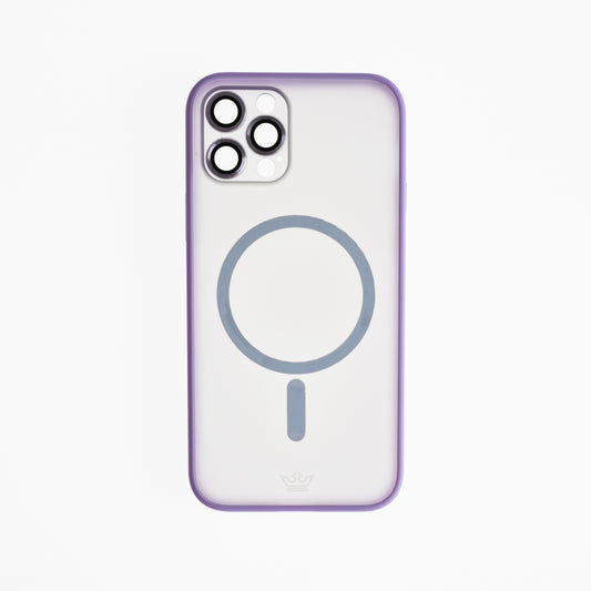 Estuche Rey MagSafe Vidrio Templado Morado para iPhone 12 Pro Max - IP12PMAGV04