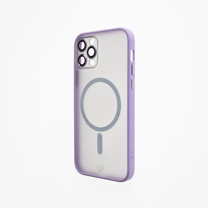 Estuche Rey MagSafe Vidrio Templado Morado para iPhone 12 Pro Max - IP12PMAGV04