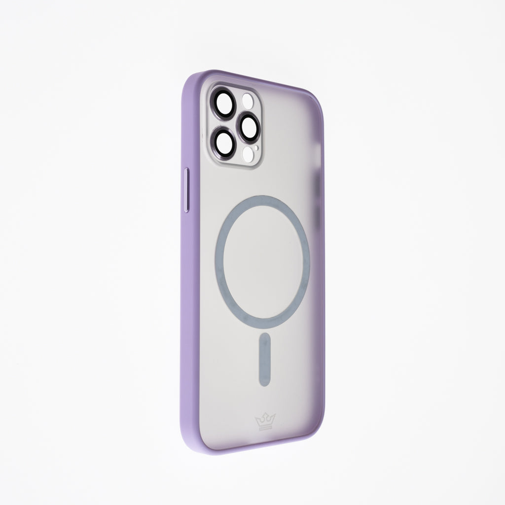 Estuche Rey MagSafe Vidrio Templado Morado para iPhone 12 Pro Max - IP12PMAGV04