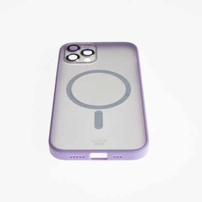 Estuche Rey MagSafe Vidrio Templado Morado para iPhone 12 Pro Max - IP12PMAGV04