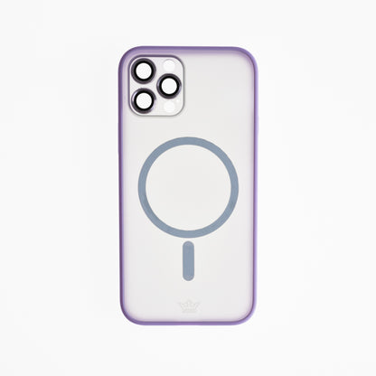 Estuche Vidrio Templado MagSafe iPhone 12 Pro Morado - IP12PMMAGV04