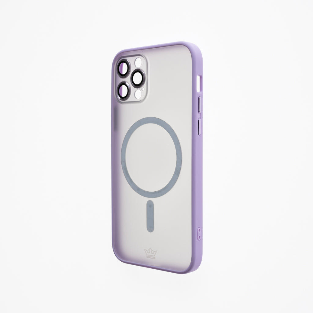 Estuche Vidrio Templado MagSafe iPhone 12 Pro Morado - IP12PMMAGV04