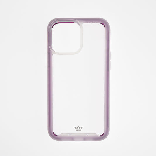 Estuche transparente el rey super bumper de atra apple iphone 13 pro ,  iphone 13 pro max color morado / transparente