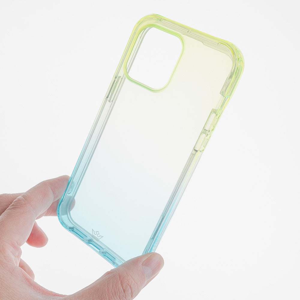 Estuche clasico el rey marco degrade apple iphone 14 pro max color verde / turquesa