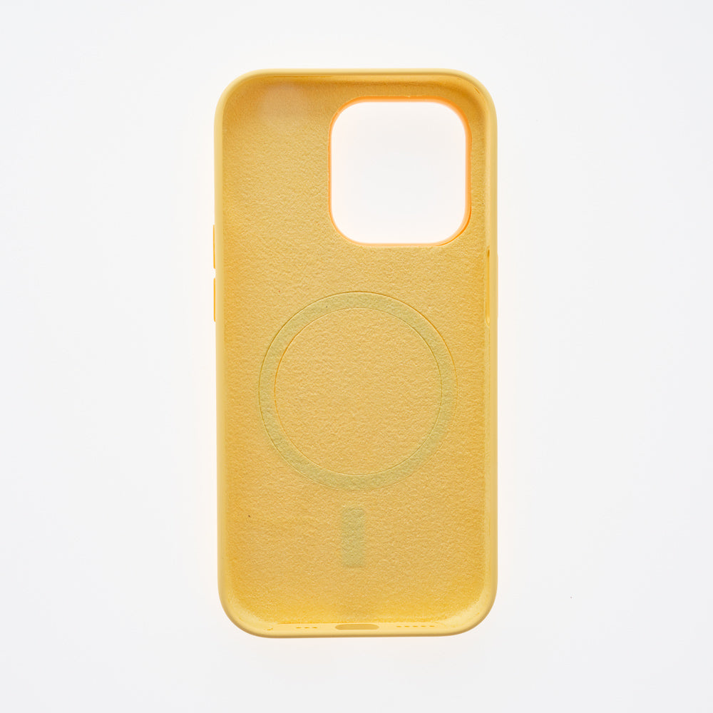 estuches magsafe el rey silicon case magsafe apple iphone 14 pro color amarillo