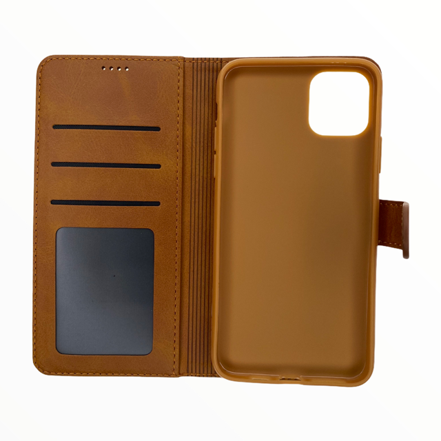 Estuches Carteras Lc Imeeke Folio Libreta Con Porta Tarjeta Apple Iphone 11 Pro Max Color Cafe