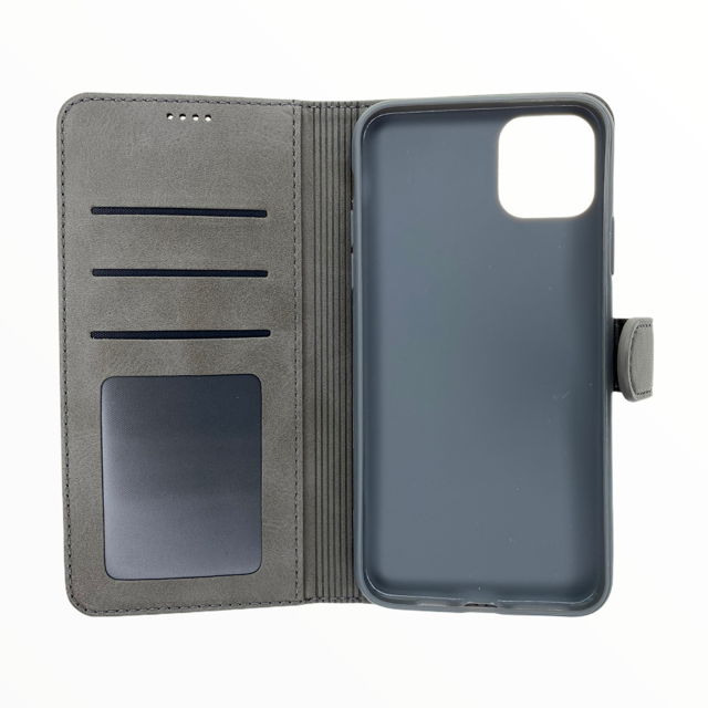 Estuches Carteras Lc Imeeke Folio Libreta Con Porta Tarjeta Apple Iphone 11 Pro Max Color Gris