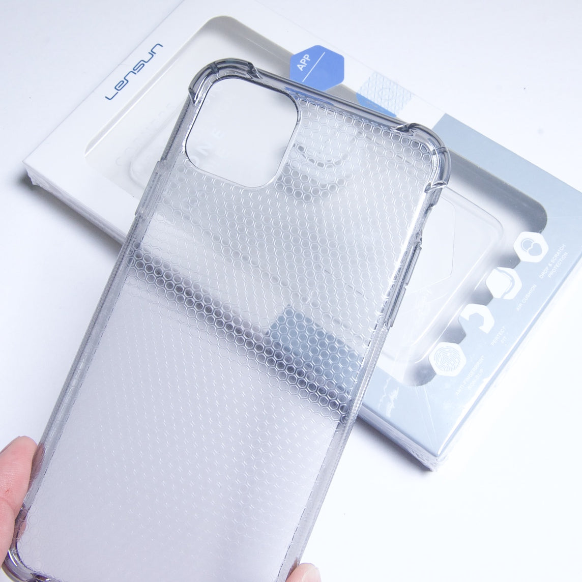 Estuche Clásico Lensun Airbag Design iPhone 11 Pro - Gris - IPH11PHDRC001