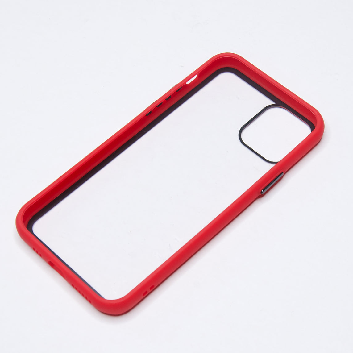 Estuche transparente el rey apple iphone 11 pro max color rojo / transparente