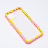 Estuche transparente el rey apple iphone 11 pro max color rosado / transparente