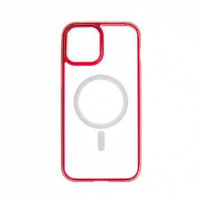 estuches clasico spigen magsafe apple iphone 12 ,  iphone 12 pro color rojo / transparente