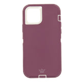 estuche proteccion el rey defender con clip apple iphone 12 pro max color rojo / blanco