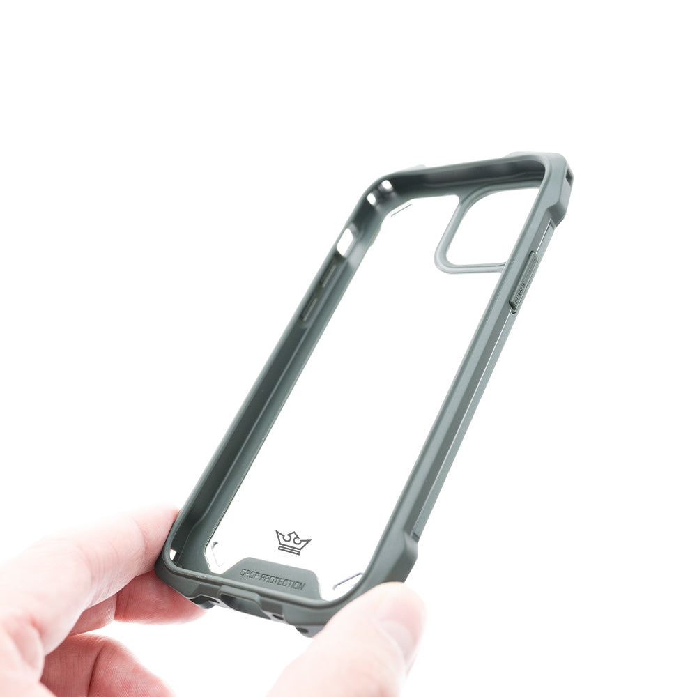 Estuche clasico el rey impact 10 metros de proteccion apple iphone 12 pro max color verde