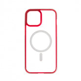 estuches clasico spigen magsafe marco apple iphone 12 pro max color rojo / transparente