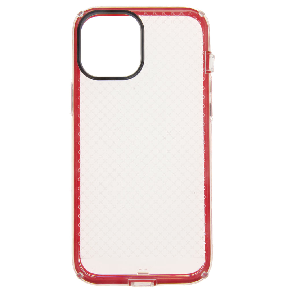 estuche proteccion el rey anigma caidas de 2 10 mts apple iphone 12 pro max color rojo / transparente