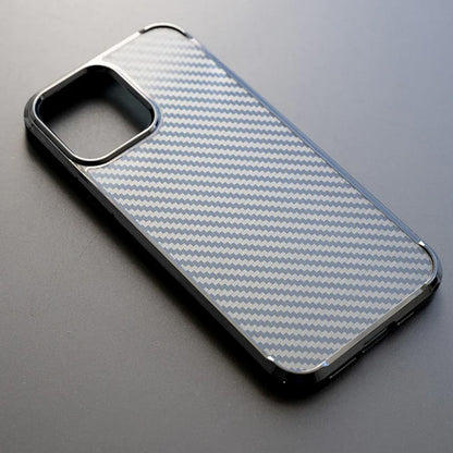 Estuche Spigen Fibra Carbon iPhone 12 Pro Max - Negro - IPH12PMSFC01
