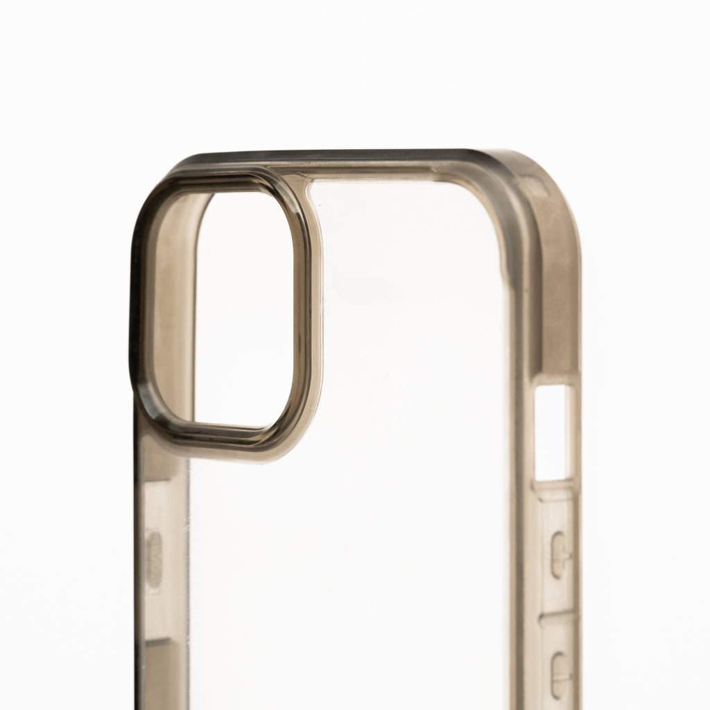 Estuche clasico spigen transparente marco apple iphone 12 pro max color gris / transparente