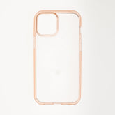 estuche clasico spigen transparente marco apple iphone 12 ,  iphone 12 pro color rosado / transparente