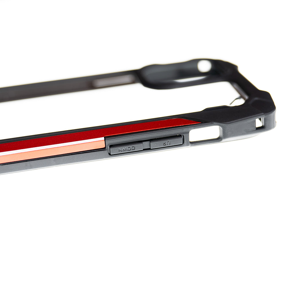 Estuche clasico el rey impact 10 metros de proteccion apple iphone 13 pro max color negro / rojo