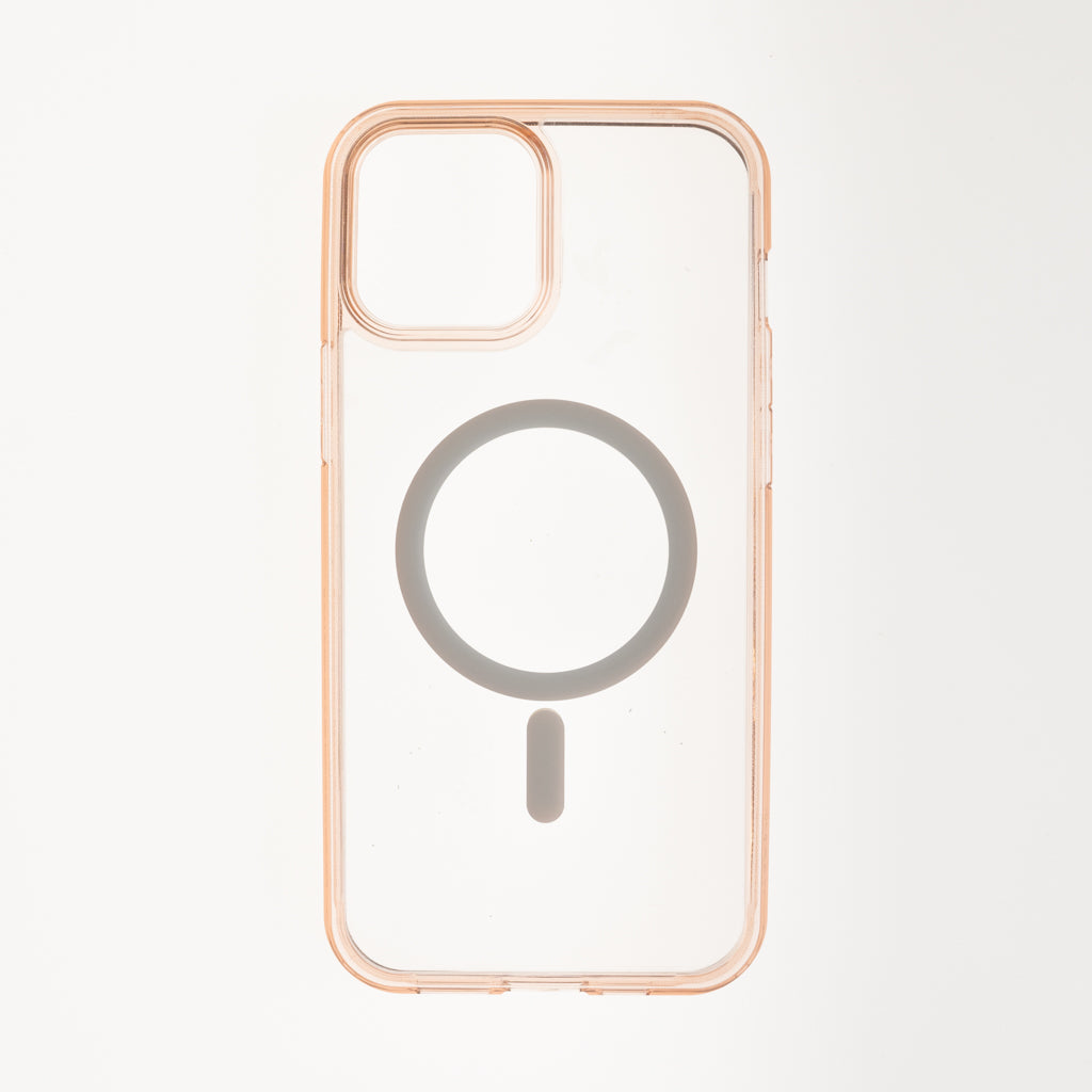 estuches clasico spigen magsafe marco apple iphone 13 pro color rosado / transparente
