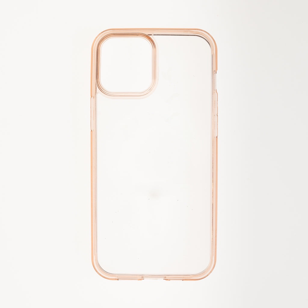 estuches clasico spigen transparente marco apple iphone 13 pro max color rosado / transparente