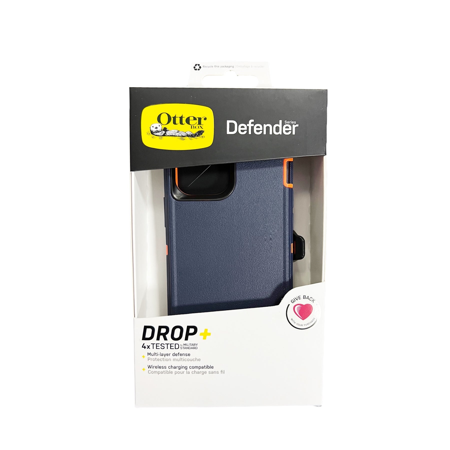 estuche proteccion otterbox defender apple iphone 13 pro color azul / naranja