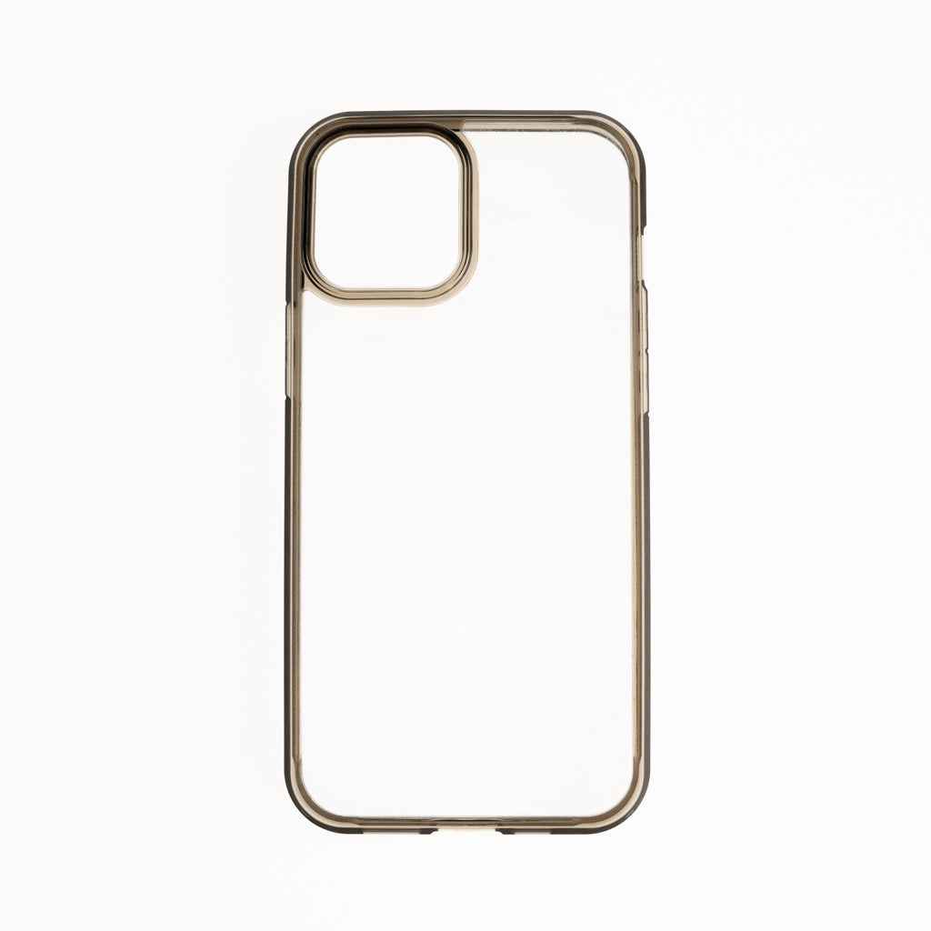 Estuche clasico spigen transparente marco apple iphone 13 pro color gris / transparente