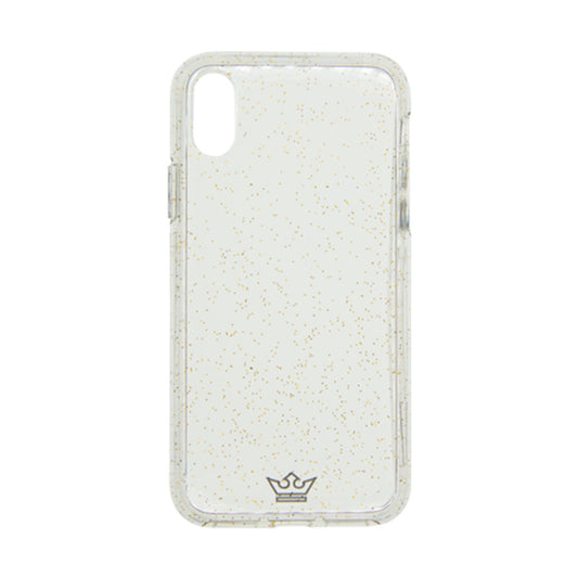 Estuche clasico el rey glitter apple iphone x color transparente