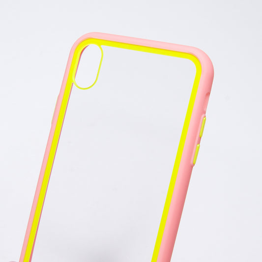 Estuche Transparente Rosado para iPhone XS Max - IPHXMMCA05