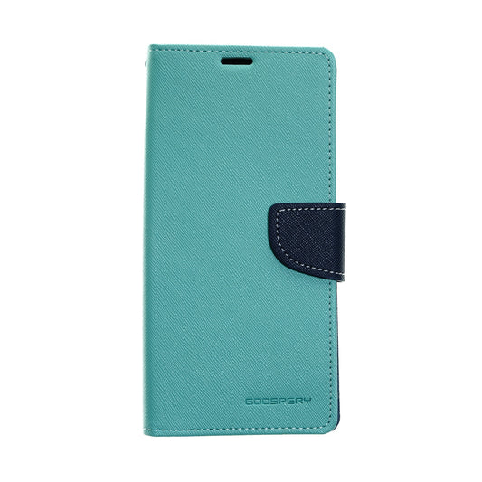Estuche carteras goospery fancy diary apple iphone x color turquesa /azul marino