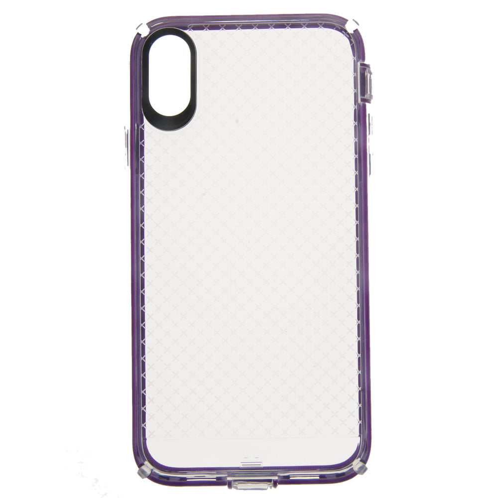 estuches proteccion el rey anigma caidas de 2 10 mts apple iphone xs max color morado / transparente