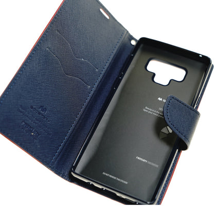 Estuche Goospery Fancy Diary para iPhone XS Max - Rojo/Azul Marino - IPHXSMFD003