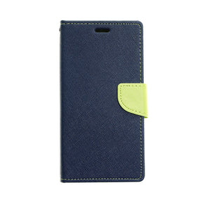 estuches carteras goospery fancy diary apple iphone xs max color azul marino / verde