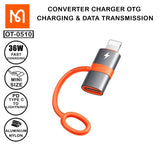 Cable mcdodo ot-0510 adaptador otg tipo c a lightning 3a y 36w max