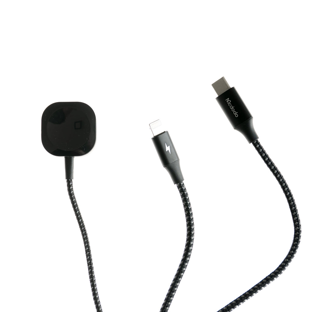 Cable McDodo Estación 2 In 1 para Apple Watch & Phone - Negro - MCD78
