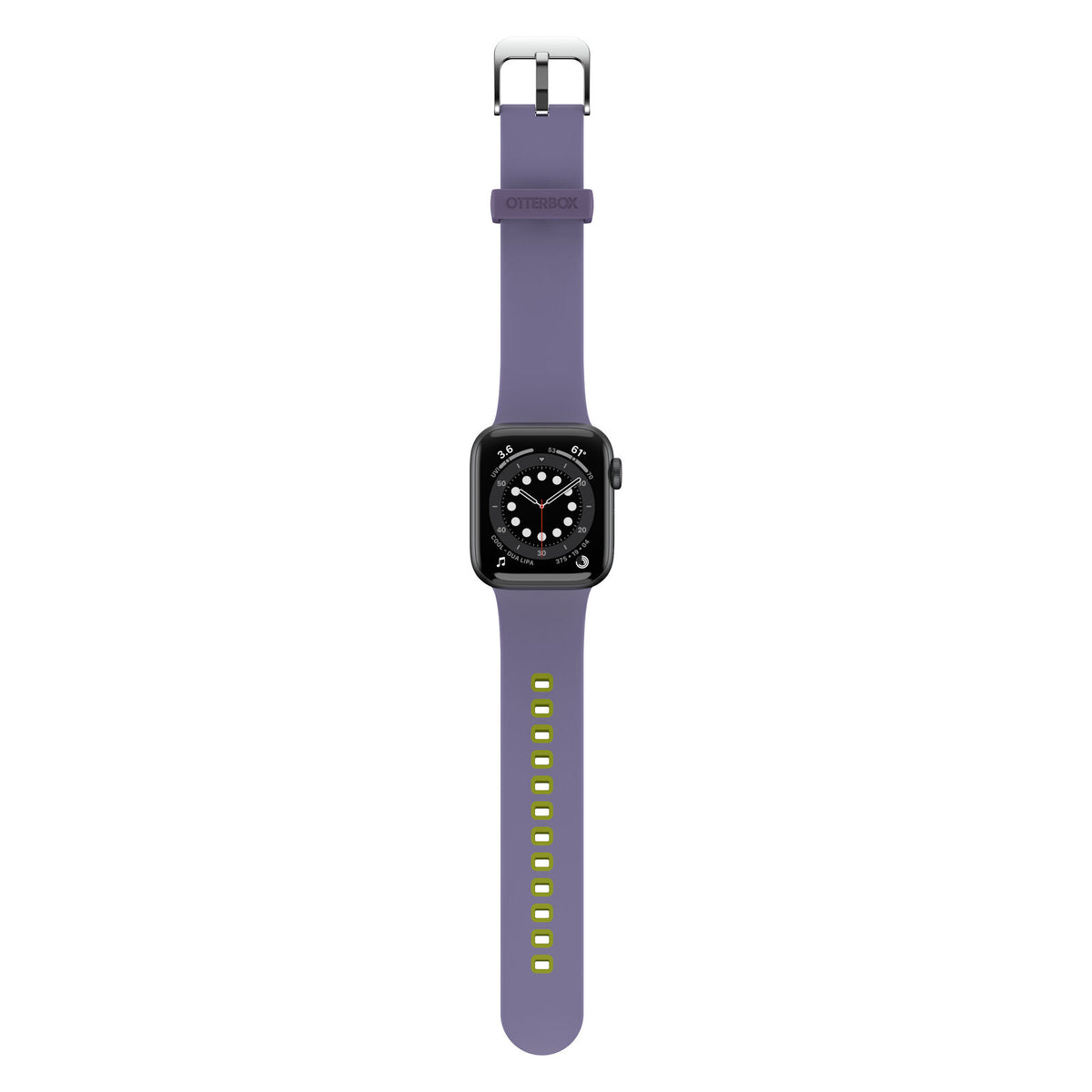 Accesorio otterbox pulsera silicon all day band apple watch 38 / 40 / 41 mm color lila / verde limon