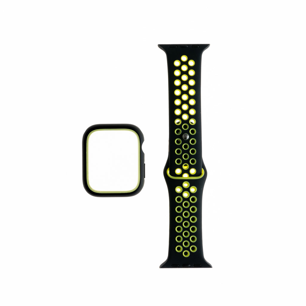 Pulsera Nike con Bumper para Apple Watch 38mm - Negro/Verde - PLBM05