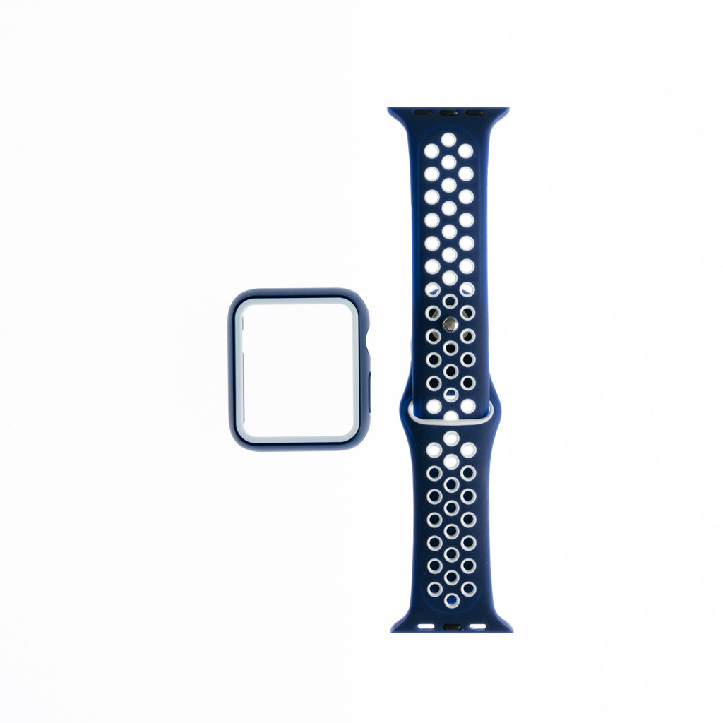 Pulsera Nike con Bumper para Apple Watch 41mm - Azul/Blanco - PLBM24