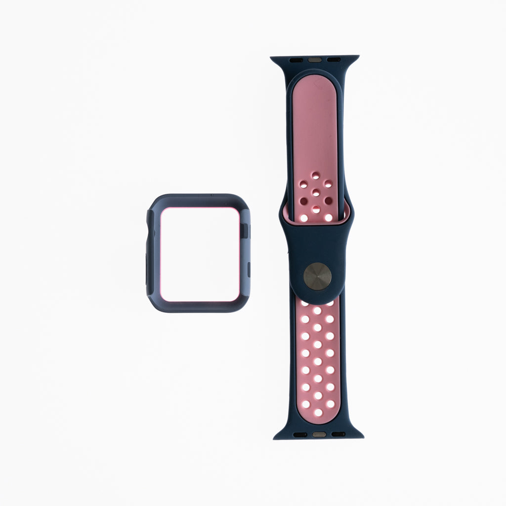 Pulsera Nike con Bumper - Apple Watch 42 mm Azure/Rosado - PLBM35