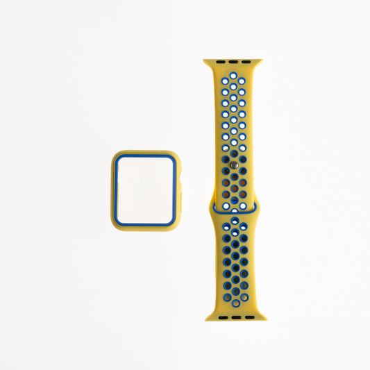 Pulsera Nike + Bumper Amarillo/Azul 44mm - PLBM45
