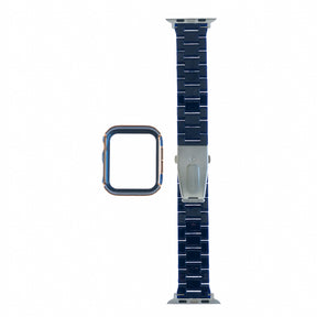 Accesorio Generico Pulsera Con Bumper De Diamantes Apple Watch 42 Mm Color Azul Marino