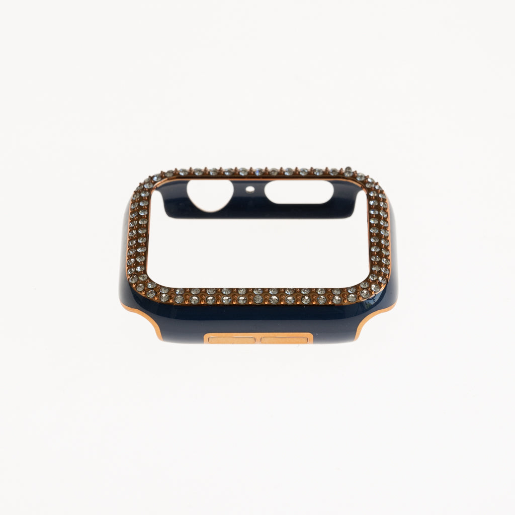 Accesorio Generico Pulsera Con Bumper De Diamantes Apple Watch 42 Mm Color Azul Marino