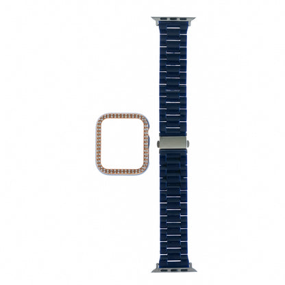 Pulsera Bumper Diamantes Azul Marino para Apple Watch 38mm - PULDBG10