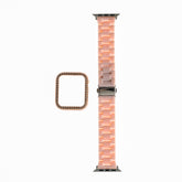 Accesorio generico pulsera con bumper de diamantes apple watch 41 mm color rosado