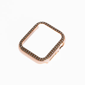 Accesorio generico pulsera con bumper de diamantes apple watch 45 mm color rosado