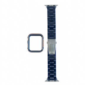 Accesorio generico pulsera con bumper de diamantes apple watch 45 mm color azul marino