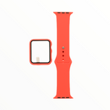 Accesorio el rey pulsera con bumper y protector de pantalla apple watch 38 mm color rojo